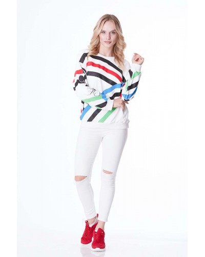 ÇİZGİLİ DESENLİ SWEAT